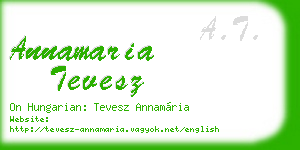 annamaria tevesz business card