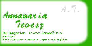 annamaria tevesz business card